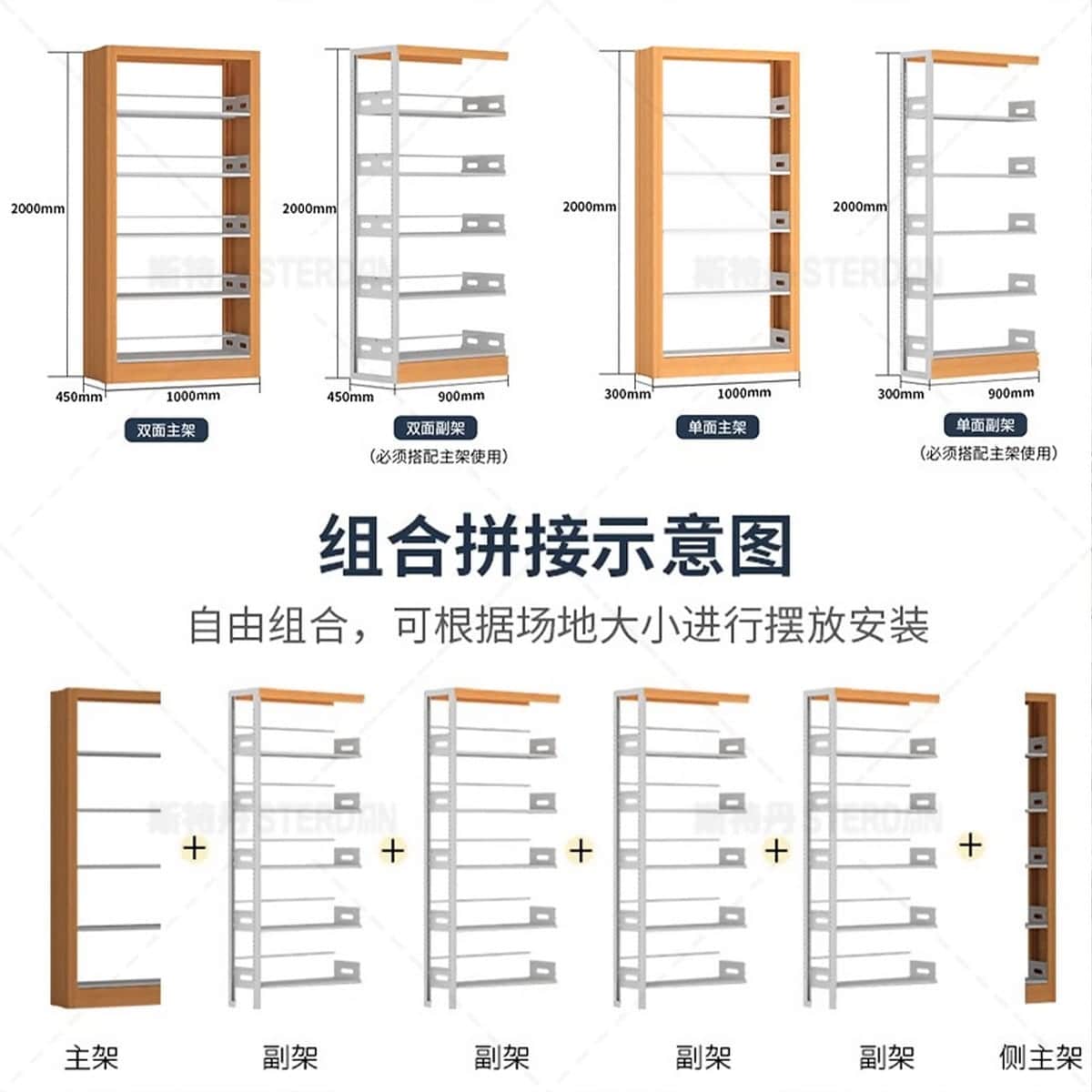STERDAN 单面书架(一列一组) - 图片 5